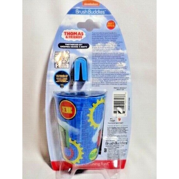 Thomas & Friends Brush Buddies Cap Soft Toothbrush and Rinsing Cup Set NEW - Picture 2 of 2